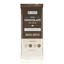 BeKeto BeKeto - Vegan Keto Chocolate + MCT Caramelized Hazelnut 80g