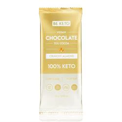 BeKeto BeKeto - Vegan Keto Chocolate + MCT Crunchy Almond 80g
