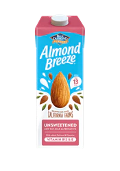 Blue Diamond Almond Breeze Almond Milk Unsweetened 1ltr