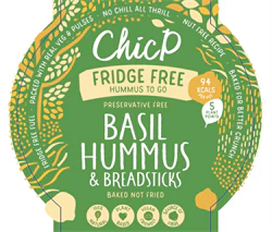 ChicP Ambient Basil Fridge-less Hummus & Breadsticks Snack Pot 50g