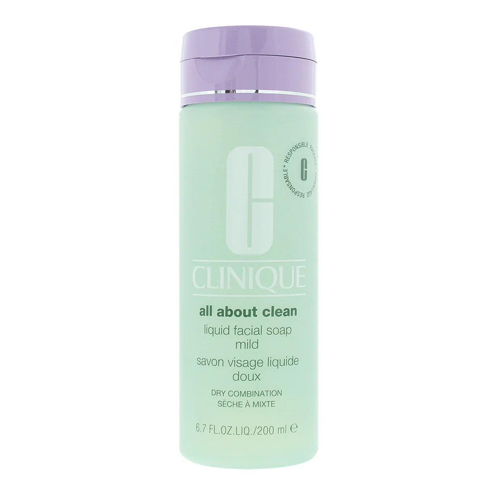 Clinique All About Clean Liquid Facial Soap Mild For Dry/Combination Skin 200ml