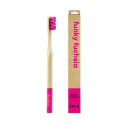 From Earth to Earth Bamboo Toothbrush Funky Fuchsia - Hot Pink Firm 1 Unit