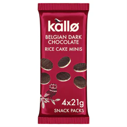 Kallo Kallo Belgian Dark Chocolate Rice Cake Minis 4 x 21g