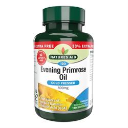 Natures Aid Promo Packs Evening Primrose Oil - 500mg - 33% EXTRA FILL 120