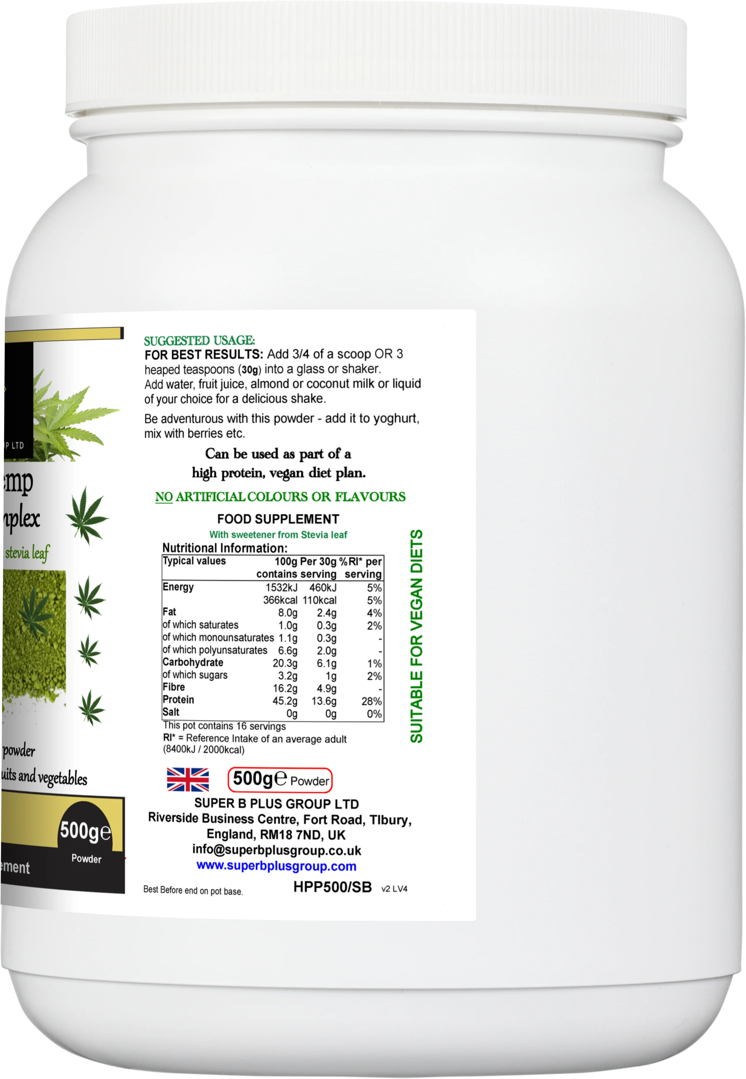 Super Hemp Protein Complex - Image 2